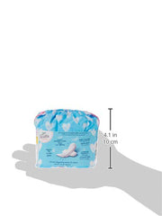 Lil lets pack of teen sanitary pads with wings in blue floral packaging shown on hand for scale