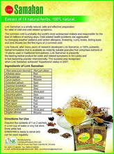 Instant ayurvedic sachet box back panel with ingredients list and cup of drink