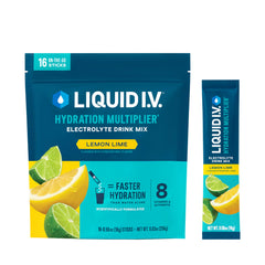 Liquid IV Hydration Multiplier lemon lime pouch and stick packaging hydration powder drink mix lemon