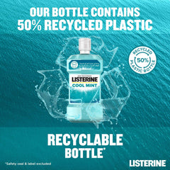 Listerine Cool Mint mouthwash 500ml pack 3 Bottles - Mumzar
