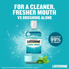 Listerine Cool Mint mouthwash 500ml pack 3 Bottles - Mumzar