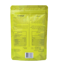 Monk fruit sweetener pouch back with nutrition table and barcode