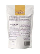 Livsmart organic shirataki noodle pouch back with nutrition facts and ingredients