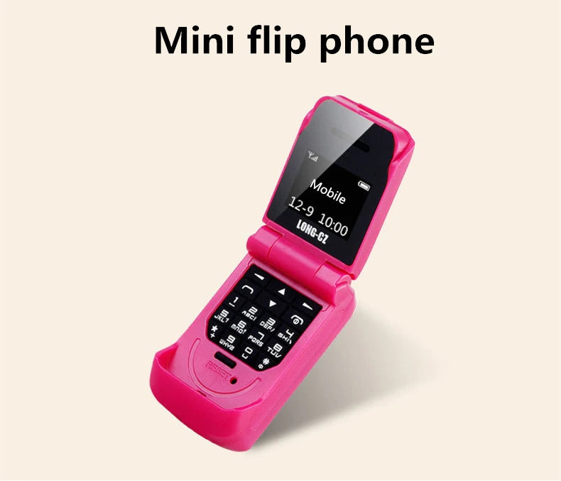 Mumzar pink mini flip phone bluetooth clamshell with physical keypad small screen ideal for basic calls