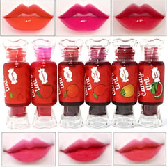 Huitich long lasting vegan lip color lip stains and tints in six vibrant shades with fruit illustrations