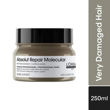 Hair repair rinse mask jar with black lid, cream label, 250 ml