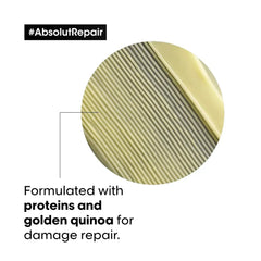 L'Oréal Professionnel | Absolute Repair Gold Mask | For Dry and Damaged Hair | Repairs and Moisturizes Dry and Damaged Hair | With Quinoa and Gold Protein | Serie Expert | 250 ml - Mumzar