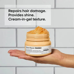 L'Oréal Professionnel | Absolute Repair Gold Mask | For Dry and Damaged Hair | Repairs and Moisturizes Dry and Damaged Hair | With Quinoa and Gold Protein | Serie Expert | 250 ml - Mumzar