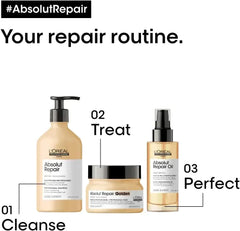 L'Oréal Professionnel | Absolute Repair Gold Mask | For Dry and Damaged Hair | Repairs and Moisturizes Dry and Damaged Hair | With Quinoa and Gold Protein | Serie Expert | 250 ml - Mumzar