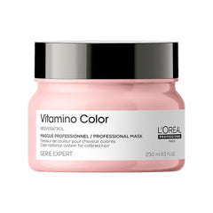 L'Oreal Color Mask for color-treated hair in a pink 250ml jar, designed to enhance and protect color vibrancy
