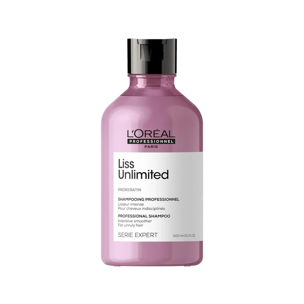 L'Oréal Professionnel | Liss Unlimited Shampoo | Provides long-lasting protection against frizz and humidity | With Pro-Keratin | Moisturizing and smoothing | For curly and coarse hair types | 300 ml - Mumzar