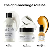 Hair care trio: shampoo bottle, mask jar, and small serum bottle with pump caps