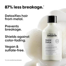 Shampoo bottle with black pump beside foam bubbles