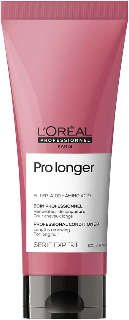 L'Oréal Pro Longer conditioner for long hair in a pink tube with professional haircare benefits