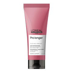 L'Oréal Pro Longer conditioner for long hair in a pink tube for enhancing hair length and thickness
