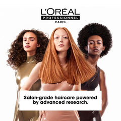 L'Oréal Pro Longer conditioner for long hair displayed with salon-grade haircare models showcasing healthy hair