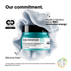 L'Oréal Professionnel anti-oil hair mask in turquoise jar with silicone-free formula for scalp care