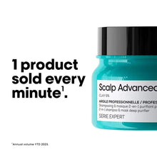 Turquoise Scalp Advanced clay scalp shampoo and mask jar with black cap