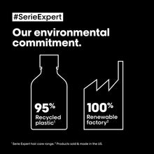Environmental commitment graphic with 95% recycled plastic and 100% renewable factory