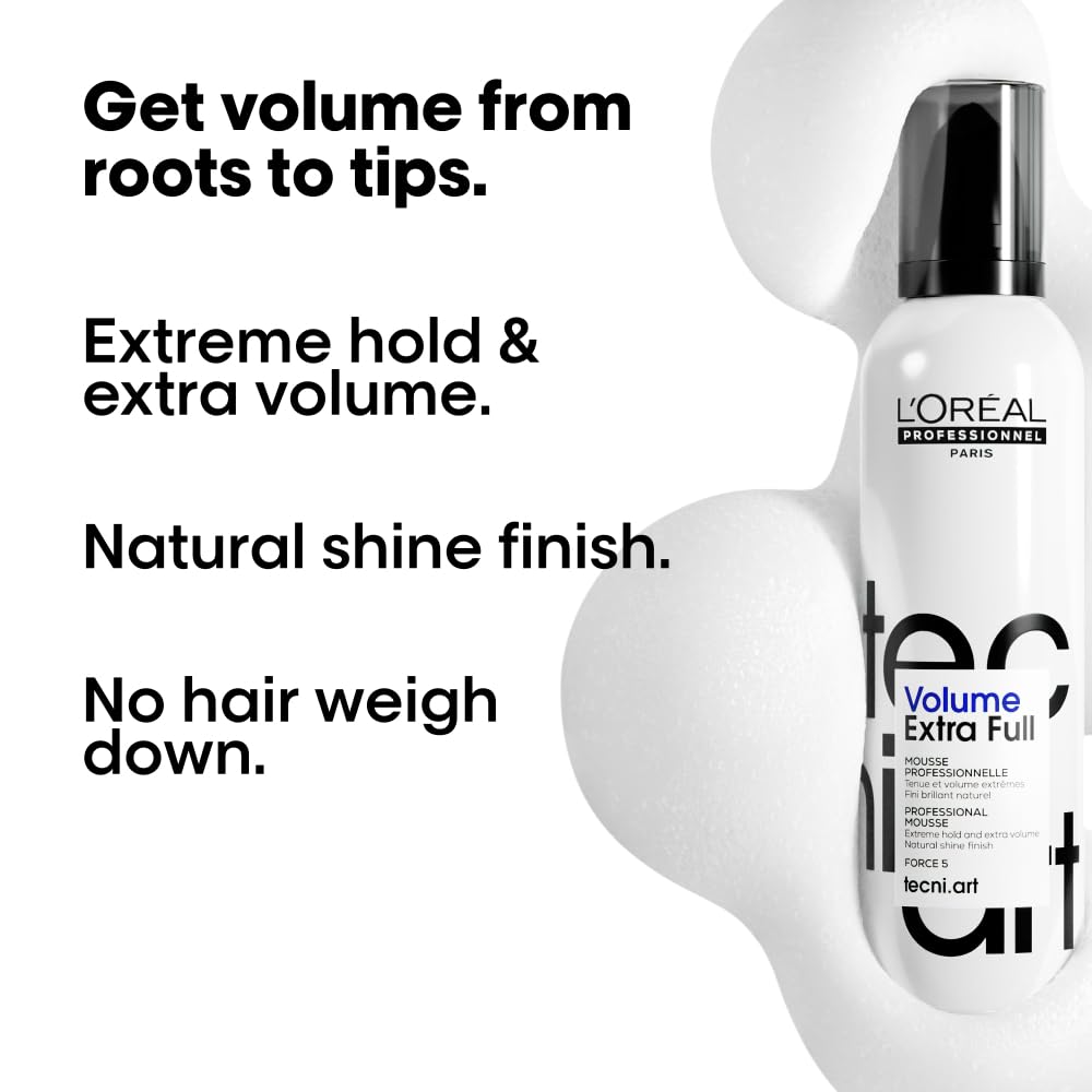L'Oreal Techniart Extra Full Volume Spray featuring extreme hold and natural shine finish