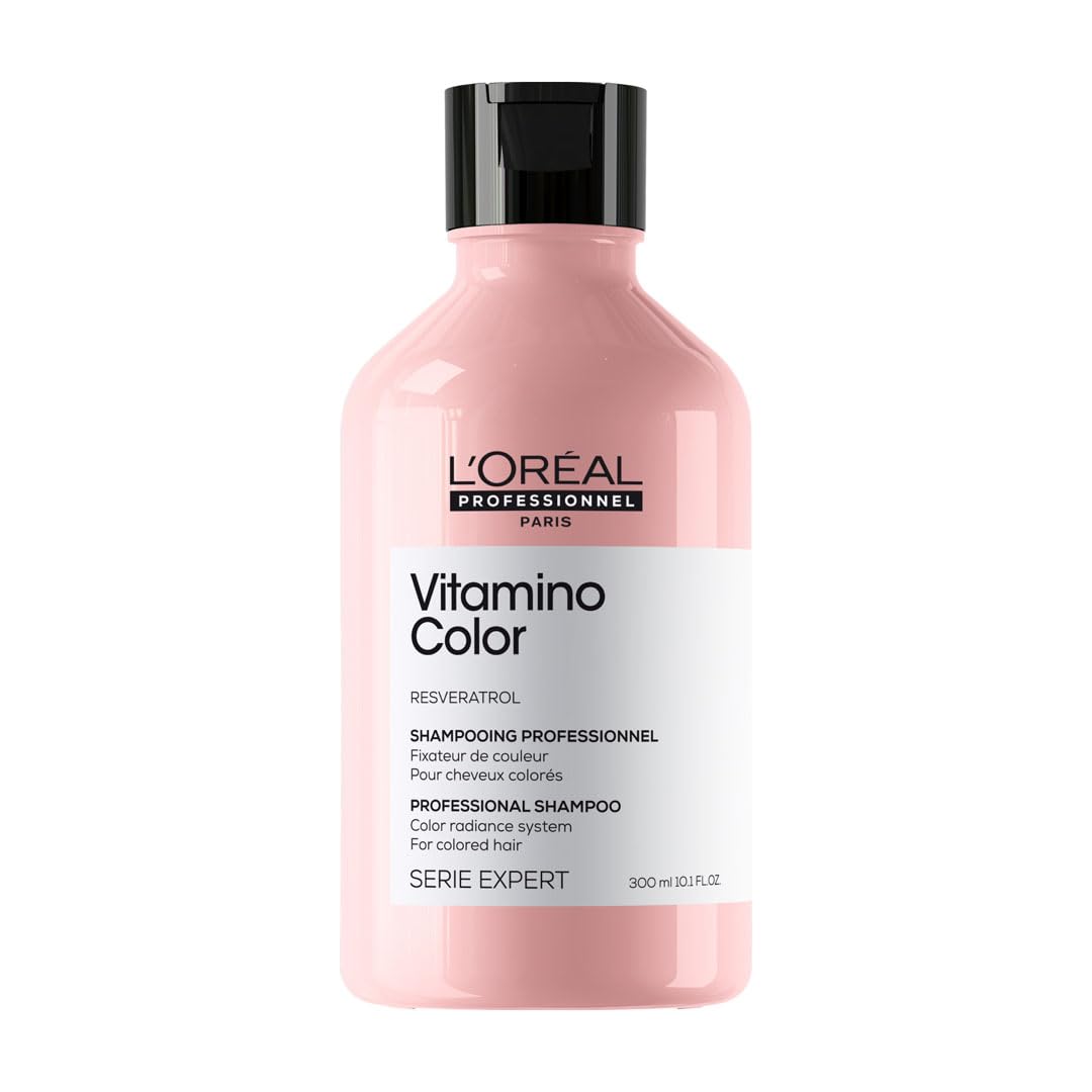 L'Oreal Professionnel Vitamino Color Shampoo for color-treated hair in a pink bottle