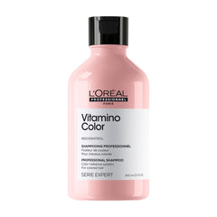 L'Oreal Professionnel Vitamino Color Shampoo for color-treated hair in a pink bottle