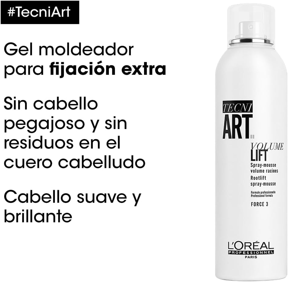 L'Oreal Volume Lift Mousse for extra hold and soft, shiny hair without sticky residue