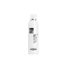 White Tecni Art Volume Lift hair mousse bottle with spray cap, 250ml.