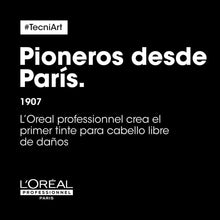 Tecni Art Volume Lift brand story graphic with L’Oréal Professionnel logo and 1907.