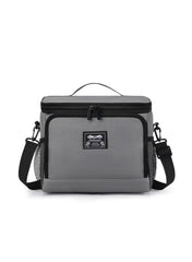 Huitich gray lunch box bag UAE with insulated interior and shoulder strap for meals on the go