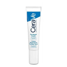 CeraVe Eye Repair Cream tube for the eye area, white with blue label