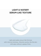 Serum-like white gel droplet texture for sun serum application