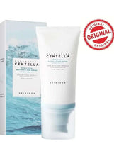 Centella water-fit sun serum SPF 50+ tube with matching product box
