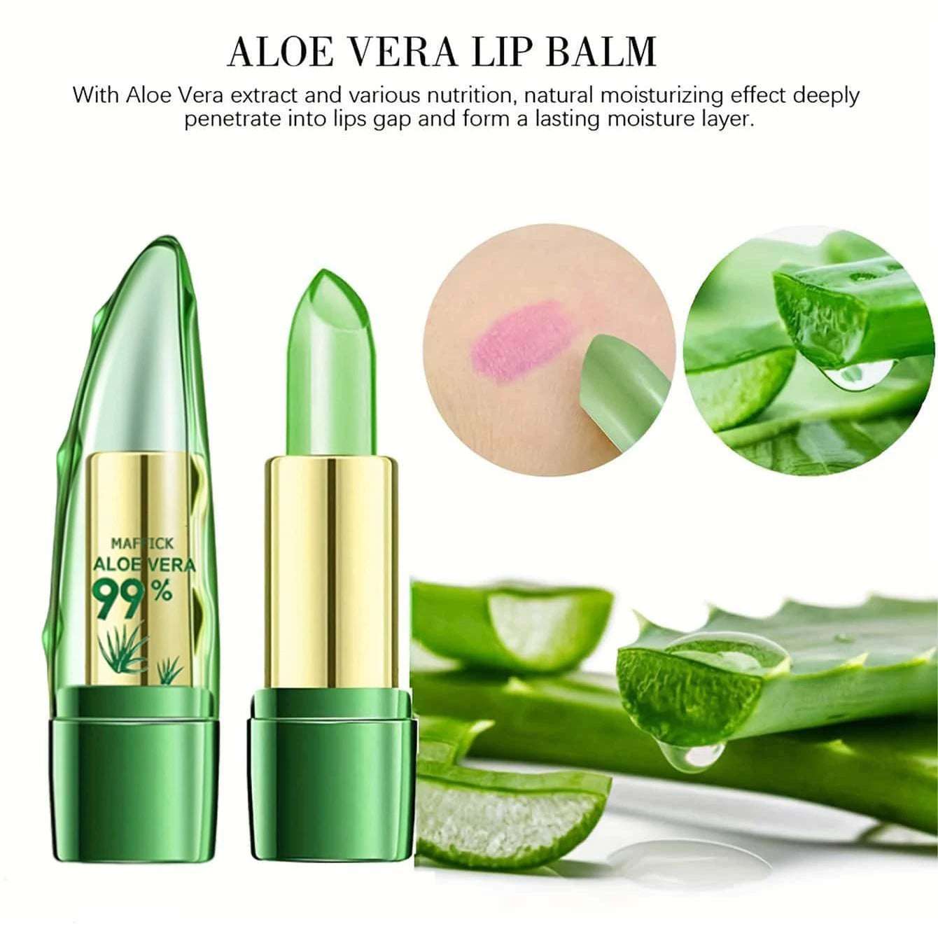 Huitich aloe vera color changing lipstick with moisturizing aloe extract and natural nutrition