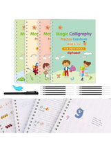 Alphabet magic calligraphy copybook with pen and example practice pages