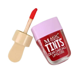 Huitich long lasting lip gloss pack with vibrant red tint and applicator wand for smooth application