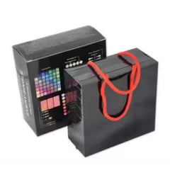 Huitich 177 color makeup palette set packaging with black box and red handle bag
