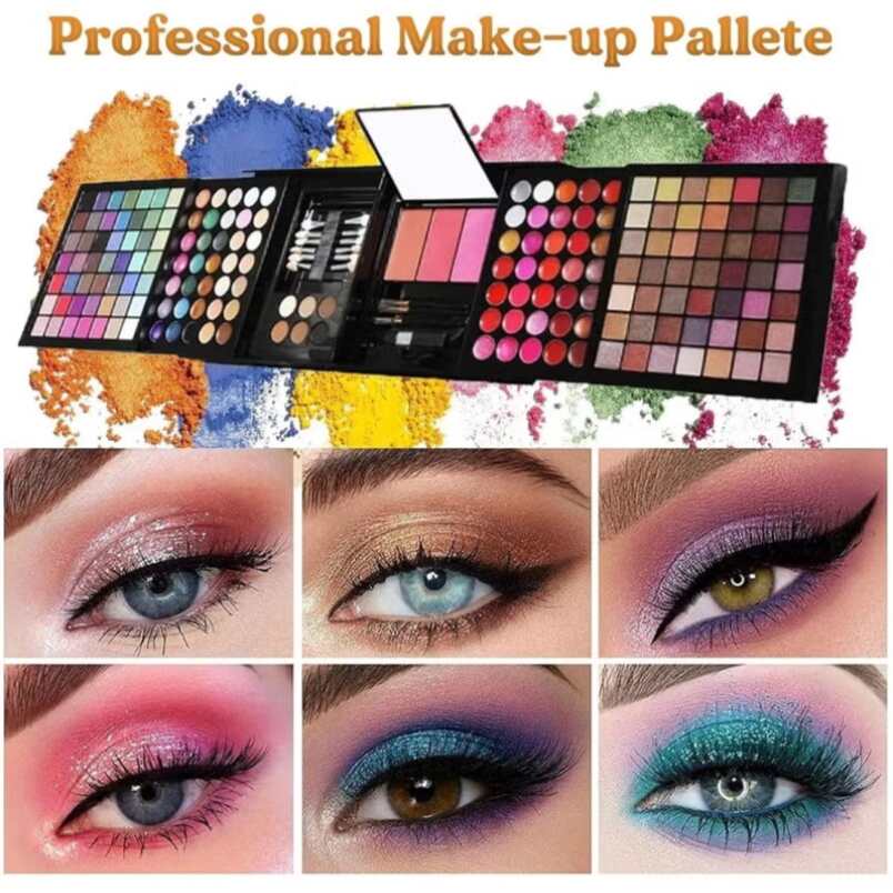 Huitich 177 color makeup palette set with eyeshadows blushes and lip colors for professional looks