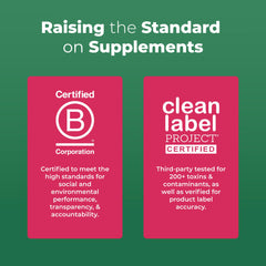 MaryRuth's liquid multivitamin for hair growth with certifications for transparency and accuracy