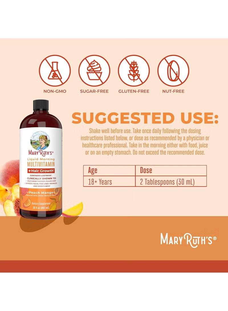 MaryRuth’s liquid multivitamin UAE in a 16 oz bottle with suggested use for hair growth and overall health