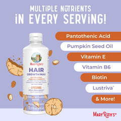 MaryRuth Organics women's hair growth supplement with biotin and pumpkin seed oil for healthy hair