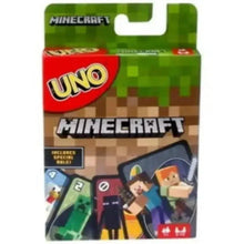 UNO Minecraft card game package with UNO and Minecraft character art