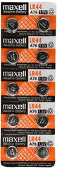 Maxell LR44 batteries pack of 10 alkaline button cell batteries 1.5V for electronic devices
