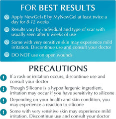 New Gel+ Medical Grade Silicone Gel for Scars in a user-friendly package with application instructions