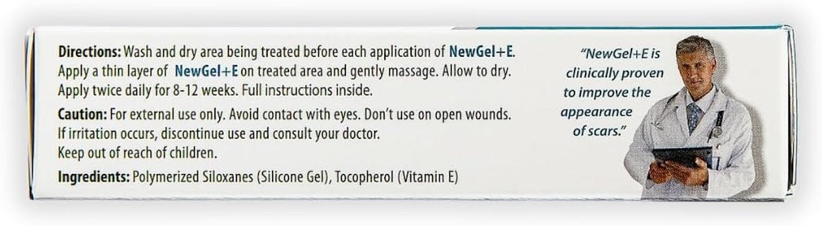 New Gel+ Acne Treatment Kit featuring medical grade silicone gel for scars with detailed usage instructions