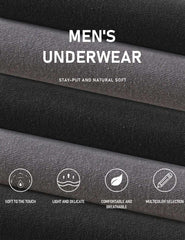 Men's soft cotton boxer shorts, dark gray with wide elastic waistband