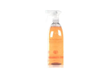 Method daily kitchen cleaner spray bottle, orange with trigger sprayer, side view