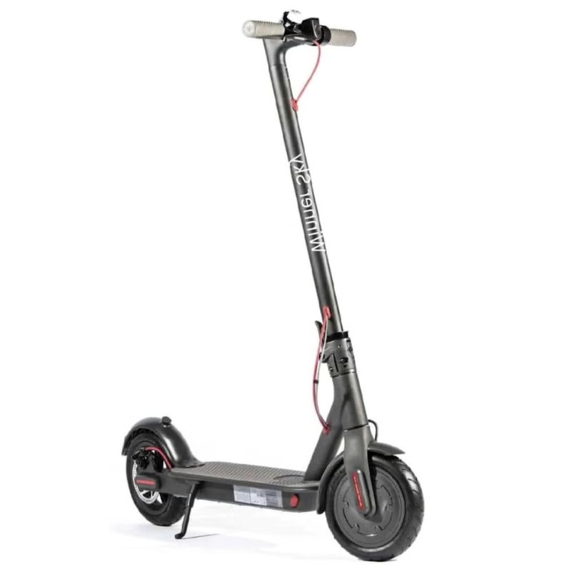 Winner sky electric scooter model Mi 365 scooter 30 km speed in black with red brake cables