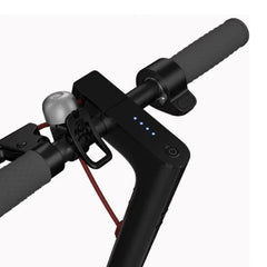 Winner sky electric scooter handlebar close-up with bell and digital display Mi 365 scooter 30 km speed
