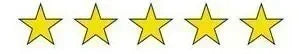 Five gold stars rating for Mumzar Xiaomi Black Shark 5 original battery product listing showing top customer satisfaction